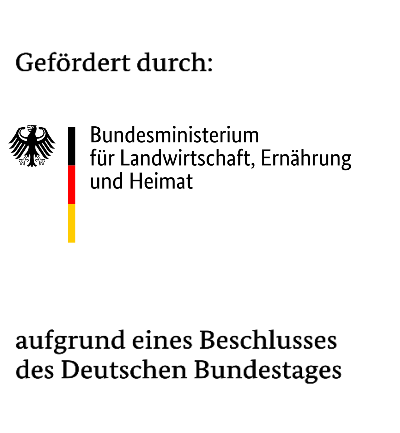 Logo Förderung Bundesministerium für Landwirtschaft, Ernährung und Heimat